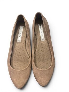 Kelly & Katie Taupe Suede Pointed Toe Flats